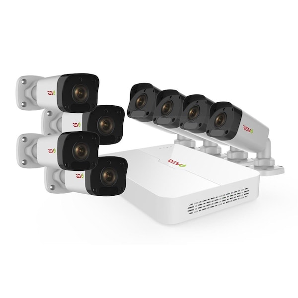 Revo America Ultra HD 8 Channel 2TB NVR Surveillance System with 8 x 2 Megapixel Cameras RU82B8E-2T - main